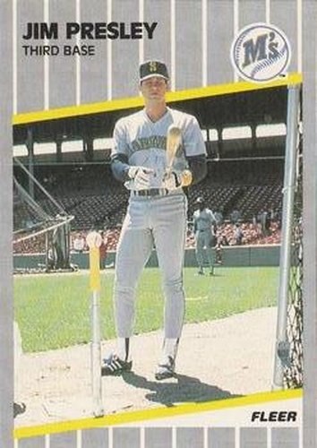 #555 Jim Presley - Seattle Mariners - 1989 Fleer Baseball