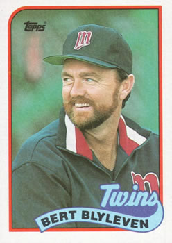 #555 Bert Blyleven - Minnesota Twins - 1989 Topps Baseball