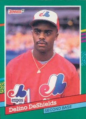 #555 Delino DeShields - Montreal Expos - 1991 Donruss Baseball