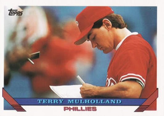 #555 Terry Mulholland - Philadelphia Phillies - 1993 Topps Baseball