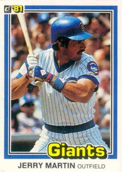 #555a Jerry Martin - San Francisco Giants - 1981 Donruss Baseball