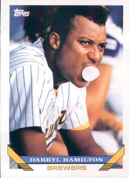 #556 Darryl Hamilton - Milwaukee Brewers - 1993 Topps Baseball