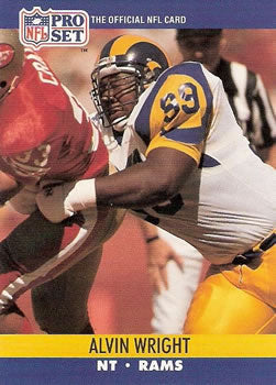 #556 Alvin Wright - Los Angeles Rams - 1990 Pro Set Football