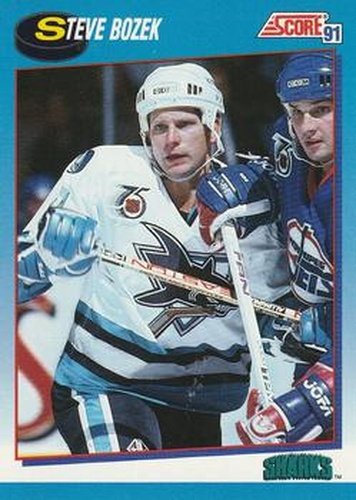 #556 Steve Bozek - San Jose Sharks - 1991-92 Score Canadian Bilingual Hockey