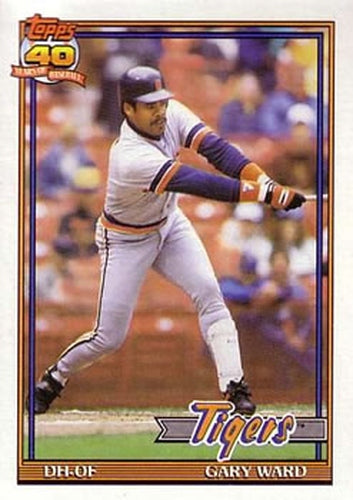 #556 Gary Ward - Detroit Tigers - 1991 Topps Baseball