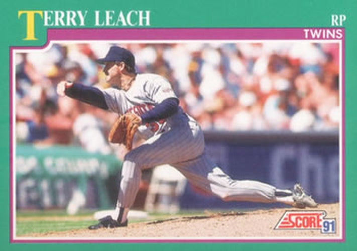 #556 Terry Leach - Minnesota Twins - 1991 Score Baseball