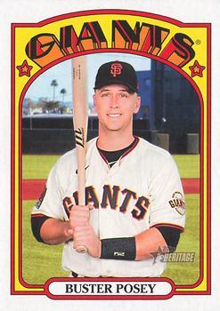 #556 Buster Posey - San Francisco Giants - 2021 Topps Heritage Baseball