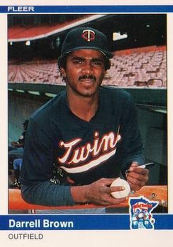 #556 Darrell Brown - Minnesota Twins - 1984 Fleer Baseball