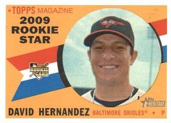 #556 David Hernandez - Baltimore Orioles - 2009 Topps Heritage Baseball