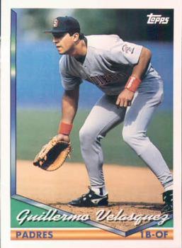 #556 Guillermo Velasquez - San Diego Padres - 1994 Topps Baseball