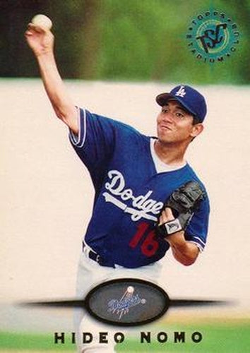 #556 Hideo Nomo - Los Angeles Dodgers - 1995 Stadium Club Baseball