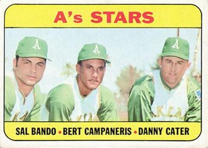 #556 A's Stars Sal Bando / Bert Campaneris / Danny Cater - Oakland Athletics - 1969 Topps Baseball
