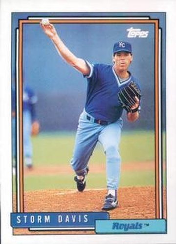 #556 Storm Davis - Kansas City Royals - 1992 Topps Baseball