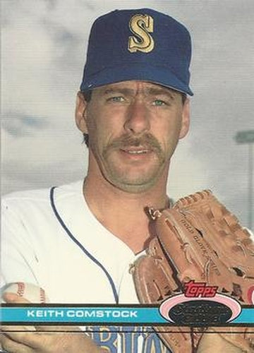 #556 Keith Comstock - Seattle Mariners - 1991 Stadium Club Baseball