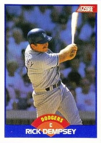 #556 Rick Dempsey - Los Angeles Dodgers - 1989 Score Baseball