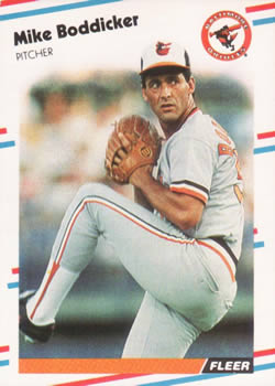 #556 Mike Boddicker - Baltimore Orioles - 1988 Fleer Baseball