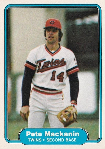 #556 Pete Mackanin - Minnesota Twins - 1982 Fleer Baseball