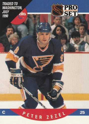 #556 Peter Zezel - Washington Capitals - 1990-91 Pro Set Hockey