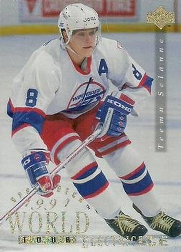 #557 Teemu Selanne - Winnipeg Jets - 1994-95 Upper Deck Hockey - Electric Ice