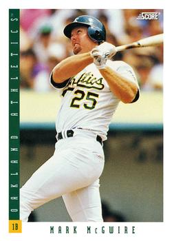 #557 Mark McGwire - Oakland Athletics - 1993 Score Baseball