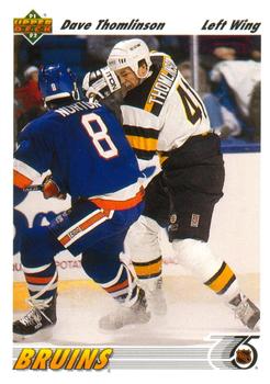 #557 Dave Thomlinson - Boston Bruins - 1991-92 Upper Deck Hockey