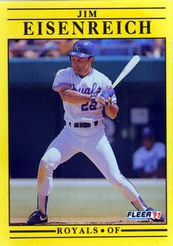 #557 Jim Eisenreich - Kansas City Royals - 1991 Fleer Baseball