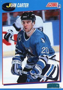 #557 John Carter - San Jose Sharks - 1991-92 Score Canadian Bilingual Hockey