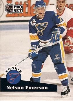 #557 Nelson Emerson - 1991-92 Pro Set Hockey