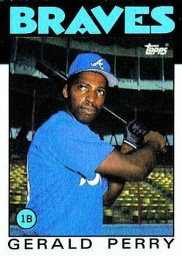 #557 Gerald Perry - Atlanta Braves - 1986 Topps Baseball
