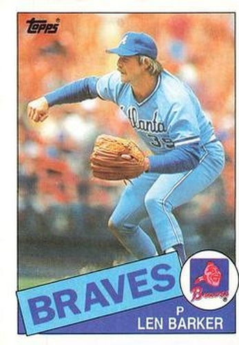 #557 Len Barker - Atlanta Braves - 1985 Topps Baseball