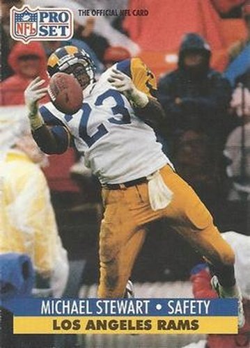 #557 Michael Stewart - Los Angeles Rams - 1991 Pro Set Football