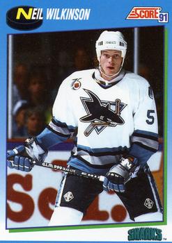 #558 Neil Wilkinson - San Jose Sharks - 1991-92 Score Canadian Hockey