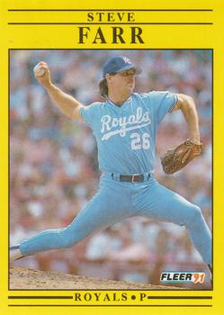 #558 Steve Farr - Kansas City Royals - 1991 Fleer Baseball