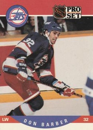 #558 Don Barber - Winnipeg Jets - 1990-91 Pro Set Hockey