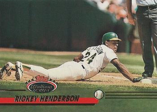 #558 Rickey Henderson - Oakland Athletics - 1993 Stadium Club Baseball