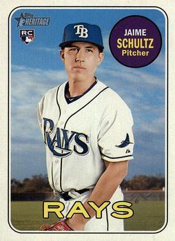 #558 Jaime Schultz - Tampa Bay Rays - 2018 Topps Heritage Baseball
