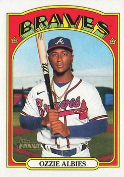 #558 Ozzie Albies - Atlanta Braves - 2021 Topps Heritage Baseball