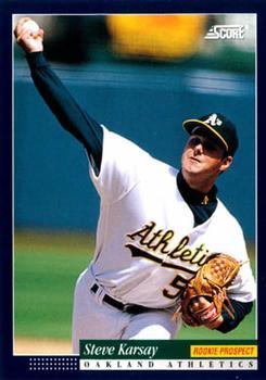 #558 Steve Karsay - Oakland Athletics -1994 Score Baseball
