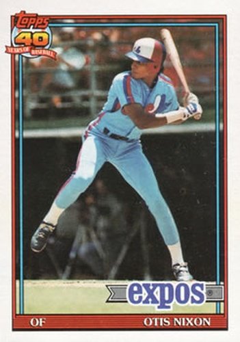 #558 Otis Nixon - Montreal Expos - 1991 Topps Baseball