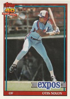 #558 Otis Nixon - Montreal Expos - 1991 O-Pee-Chee Baseball