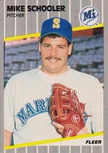 #559 Mike Schooler - Seattle Mariners - 1989 Fleer Baseball