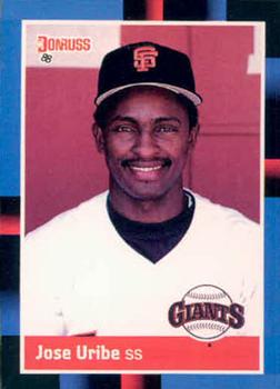 #559 Jose Uribe - San Francisco Giants - 1988 Donruss Baseball