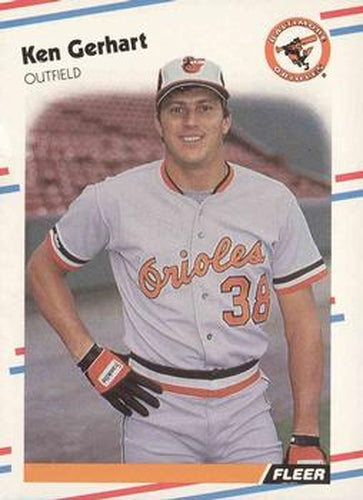 #559 Ken Gerhart - Baltimore Orioles - 1988 Fleer Baseball