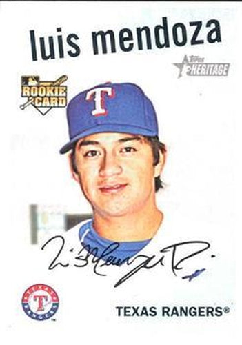 #559 Luis Mendoza - Texas Rangers - 2008 Topps Heritage Baseball