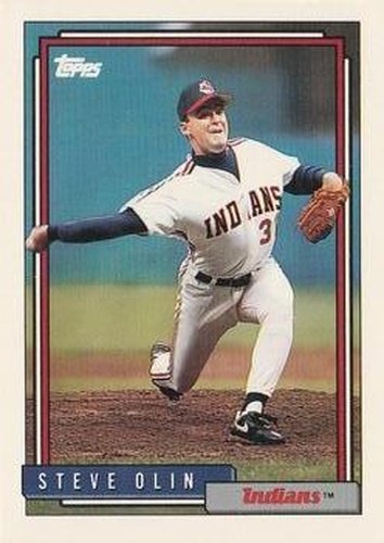 #559 Steve Olin - Cleveland Indians - 1992 Topps Baseball