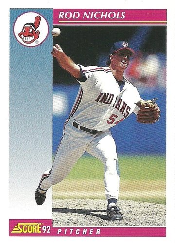 #559 Rod Nichols - Cleveland Indians - 1992 Score Baseball