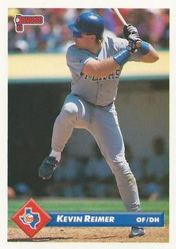 #55 Kevin Reimer - Texas Rangers - 1993 Donruss Baseball