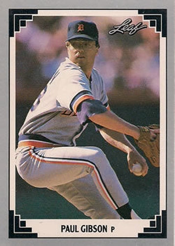 #55 Paul Gibson - Detroit Tigers - 1991 Leaf Baseball