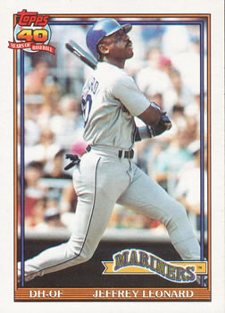 #55 Jeffrey Leonard - Seattle Mariners - 1991 Topps Baseball
