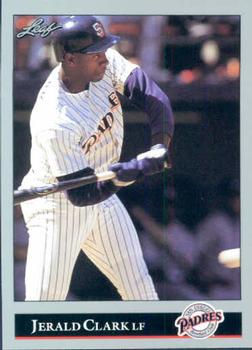 #55 Jerald Clark - San Diego Padres - 1992 Leaf Baseball